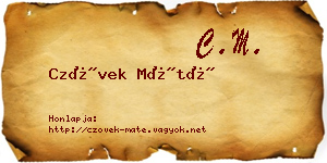 Czövek Máté névjegykártya